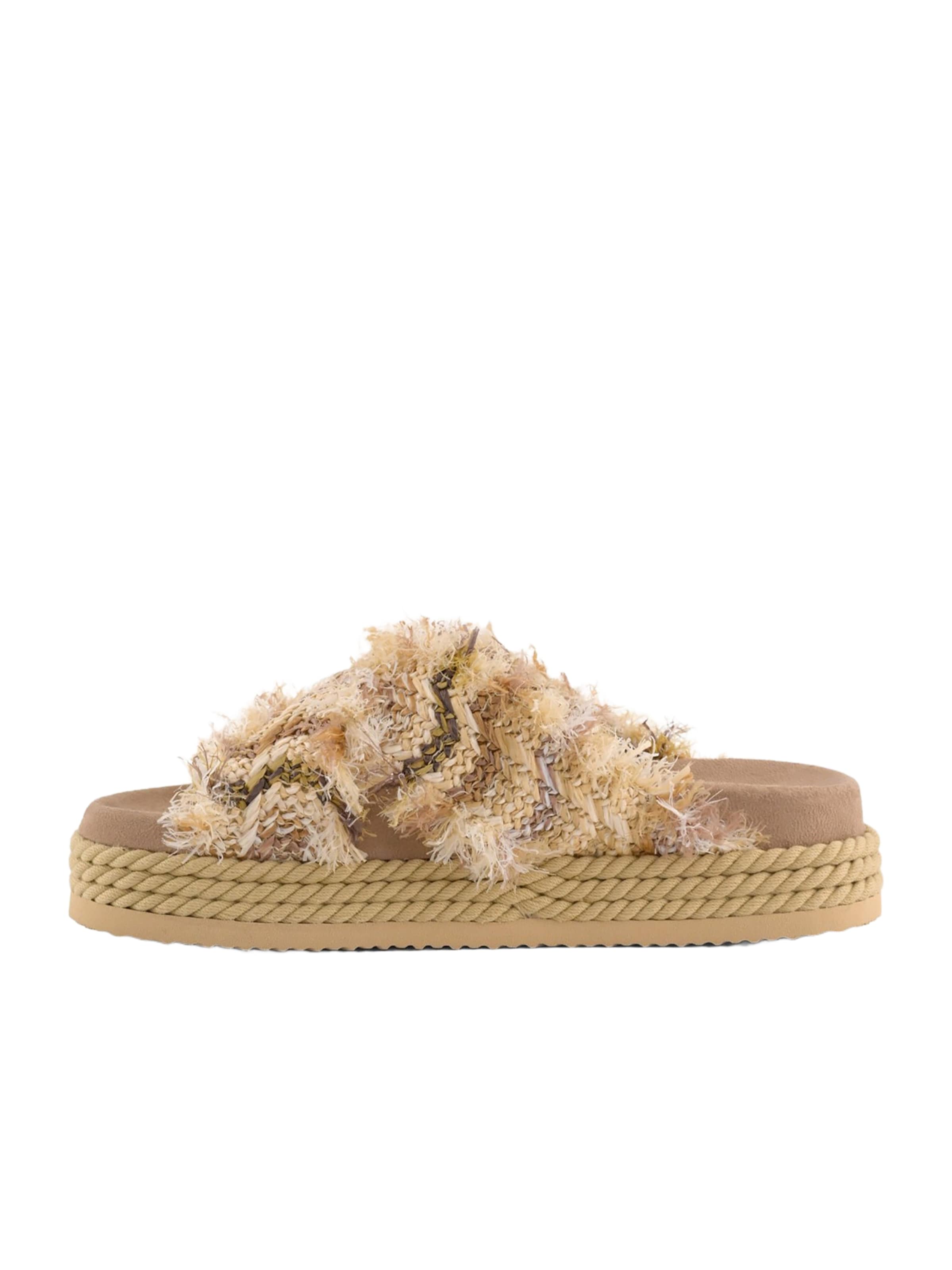 MOU Niedrige Sandalen in Beige: Vorderseite
