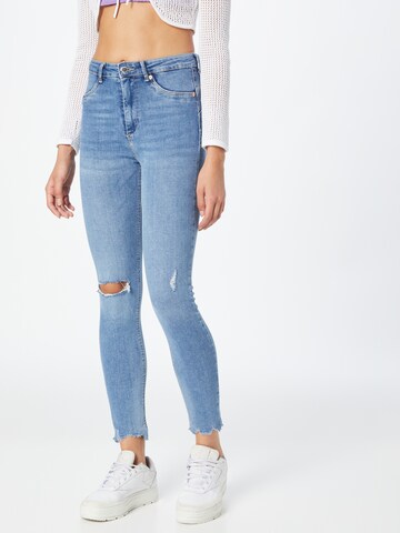 Skinny Jean Tally Weijl en bleu : devant