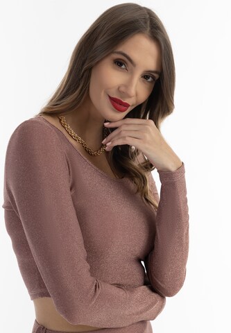 Top di faina in rosa