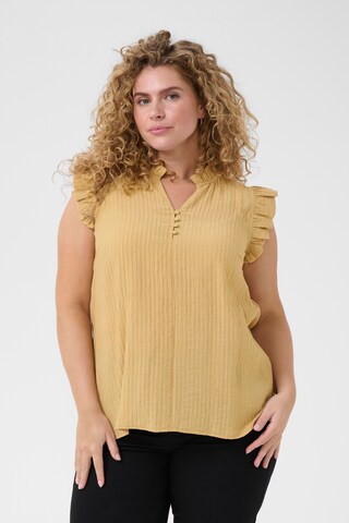 KAFFE CURVE Blouse 'Lyana' in Yellow: front