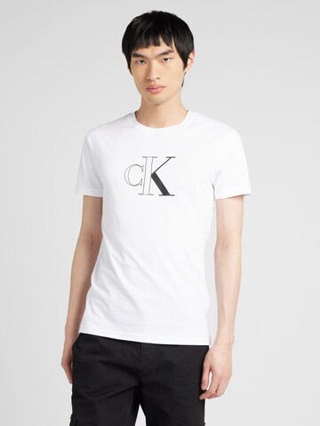 Calvin Klein Jeans Shirt in Wit: voorkant