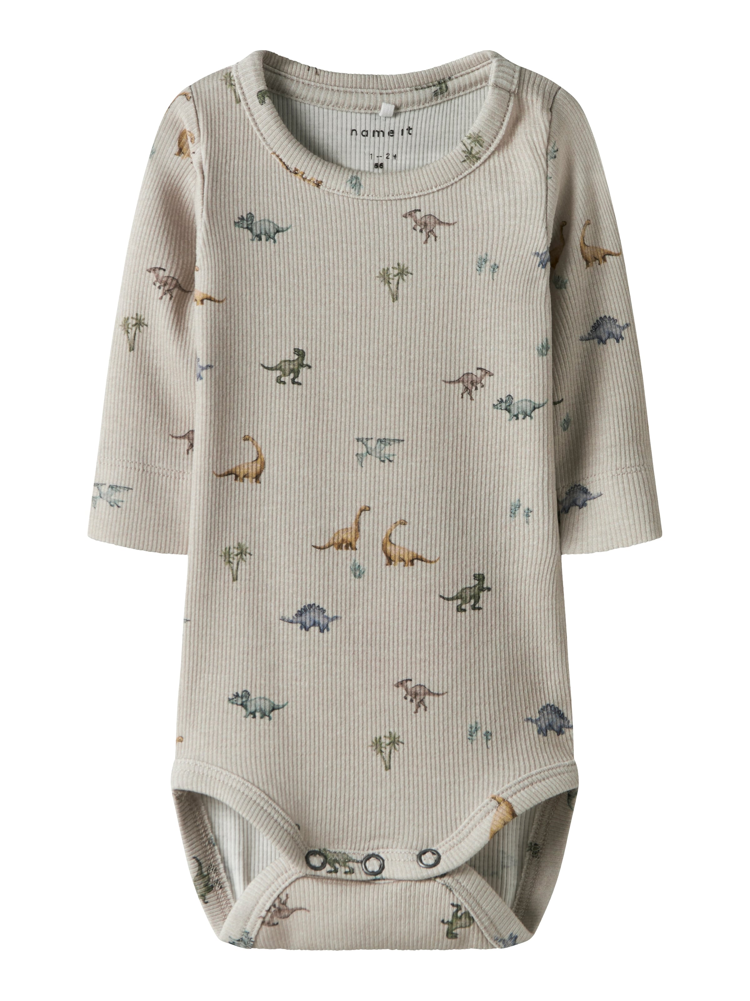 NAME IT Romper/Bodysuit 'NBMFAURUS' in Grey: front