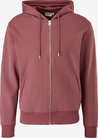 s.Oliver Zip-Up Hoodie in Pink: front