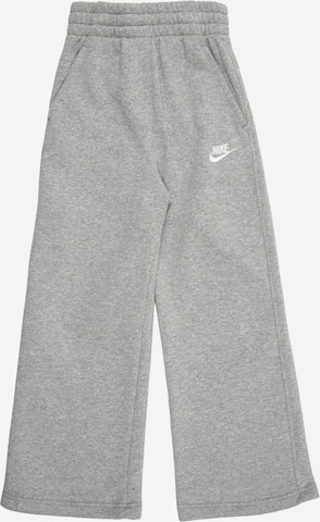 Nike Sportswear Wide leg Byxa 'CLUB FLC' i grå: framsida