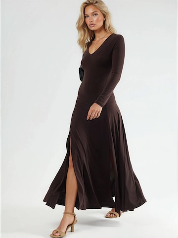 Qu Style Dress 'Maxi' in Brown