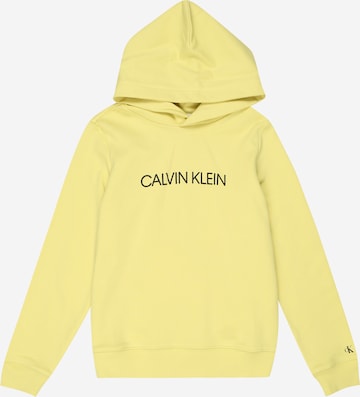 Sweat Calvin Klein Jeans en jaune : devant