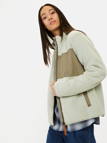 CAMEL ACTIVE Fleecejacke mit Stehkragen in Grün