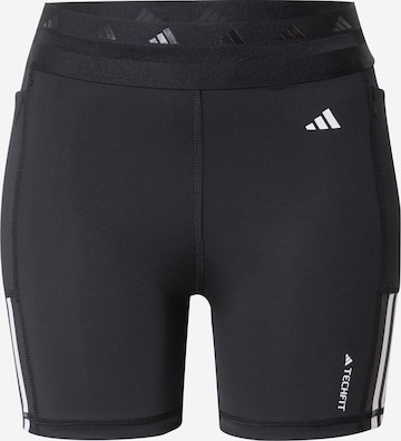 ADIDAS PERFORMANCE - Calças de desporto 'Techfit Hyperglam 5-Inch' em preto: frente