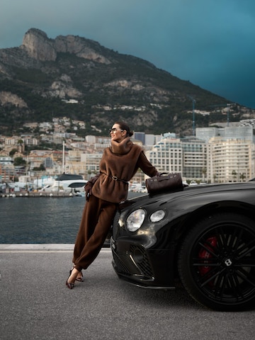 Gilet 'Faux-mink-fur brown dickey' di BASSIA in marrone