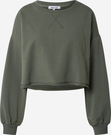 Sweat-shirt 'Liam' ABOUT YOU en vert : devant