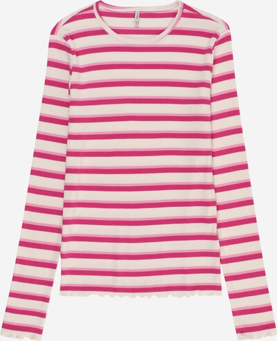 KIDS ONLY T-Shirt 'EVIG' en pitaya / rose foncé / blanc cassé, Vue avec produit