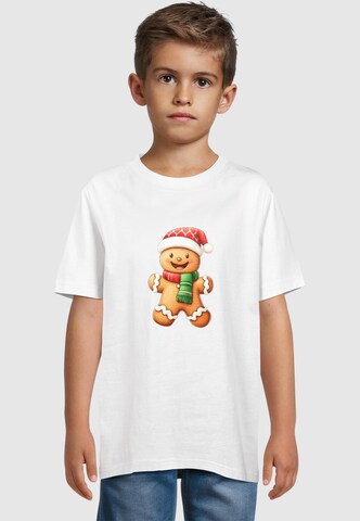 Maglietta 'Christmas Ginger' di Merchcode in bianco: frontale