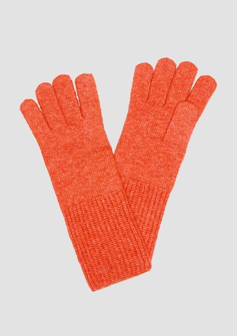 s.Oliver Full finger gloves in Orange: front