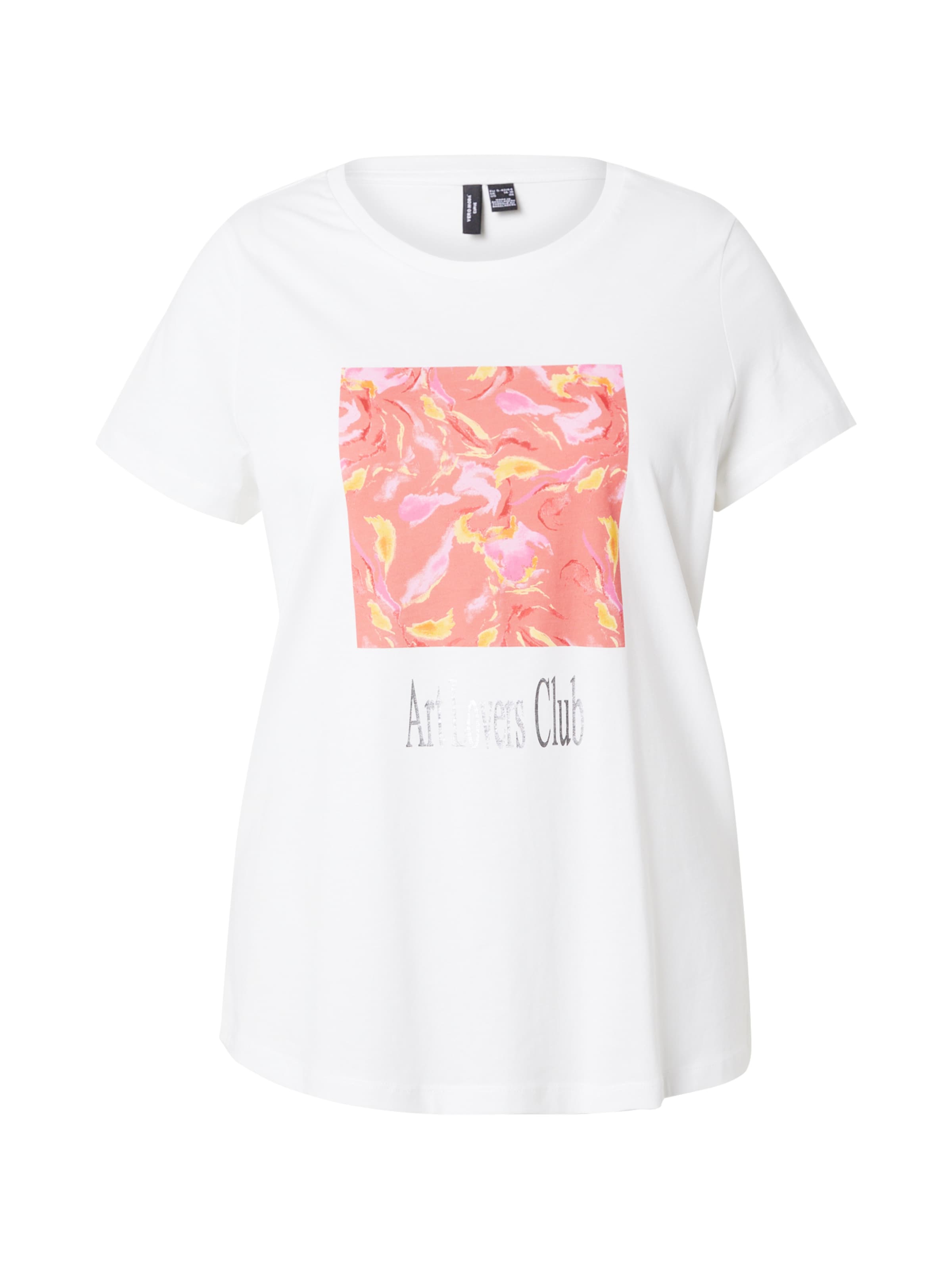 Vero Moda Curve Majica | bela barva: sprednja stran