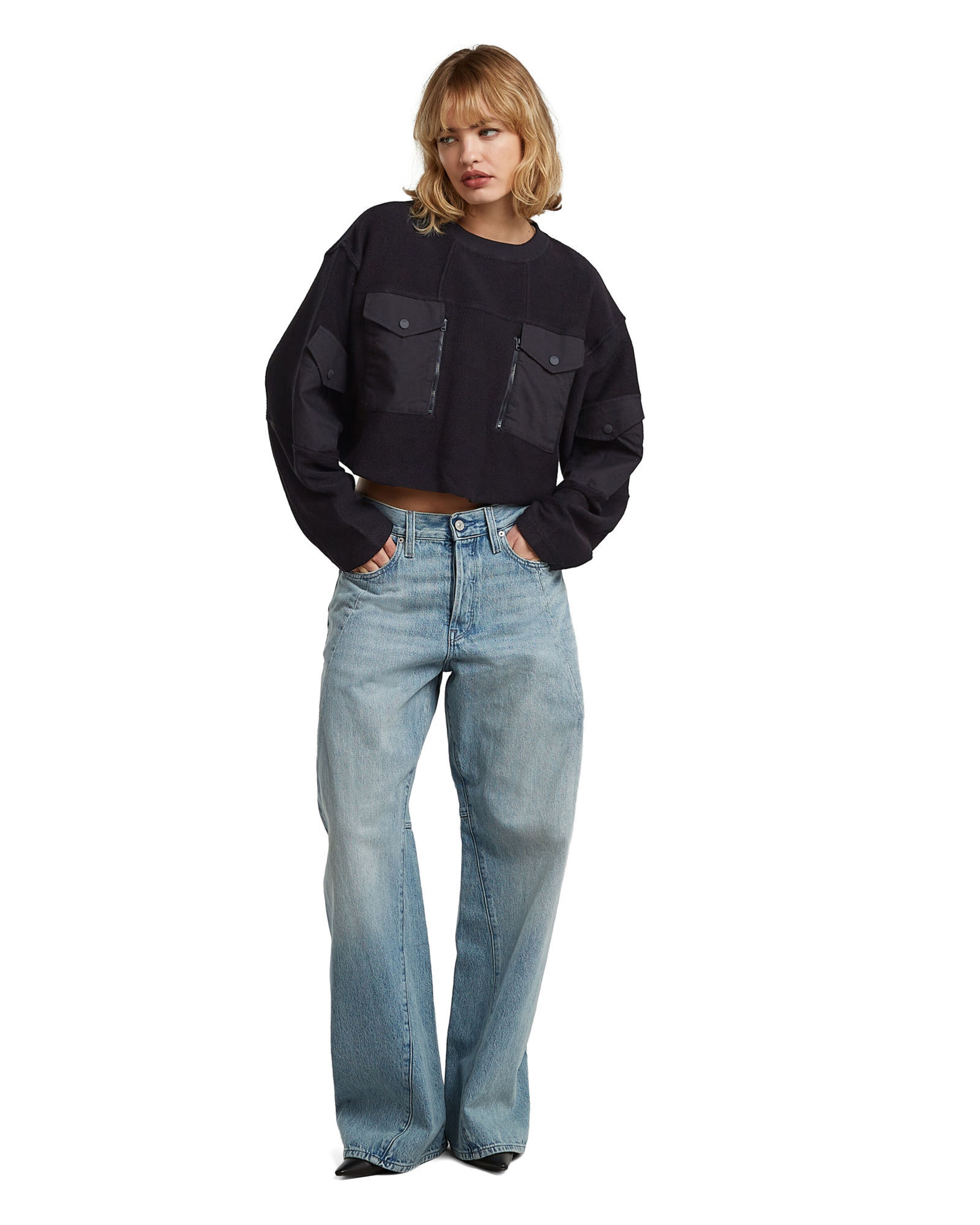 G-STAR Sweatshirt in Black: front