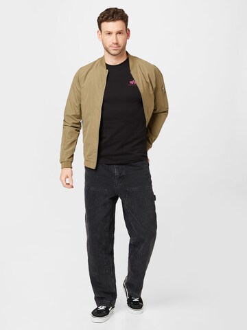 ALPHA INDUSTRIES Regular Fit Bluser & t-shirts i sort