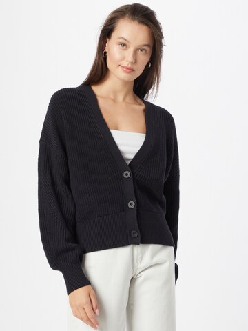 ESPRIT Knit Cardigan in Black: front