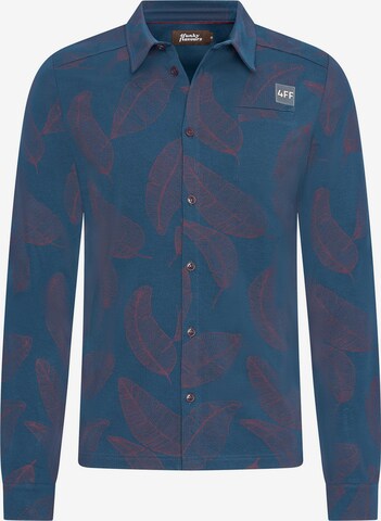 Coupe regular Chemise 'Rewind' 4funkyflavours en bleu : devant