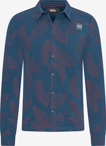 4funkyflavours Regular fit Button Up Shirt 'Rewind' in Blue: front