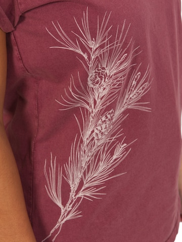 Life-Tree Shirt 'Shirt "Fairwear Orgnic" Pine Branch' in Red