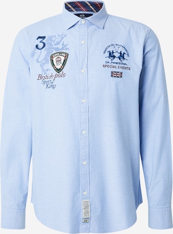 La Martina Regular Fit Hemd in Blau: Vorderseite