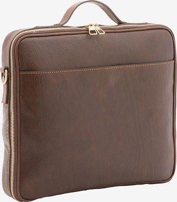 Borsa portadocumenti di Viola Castellani in marrone: frontale