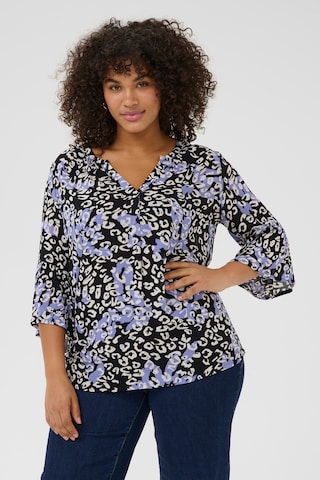 KAFFE CURVE Bluse in Mischfarben: Vorderseite
