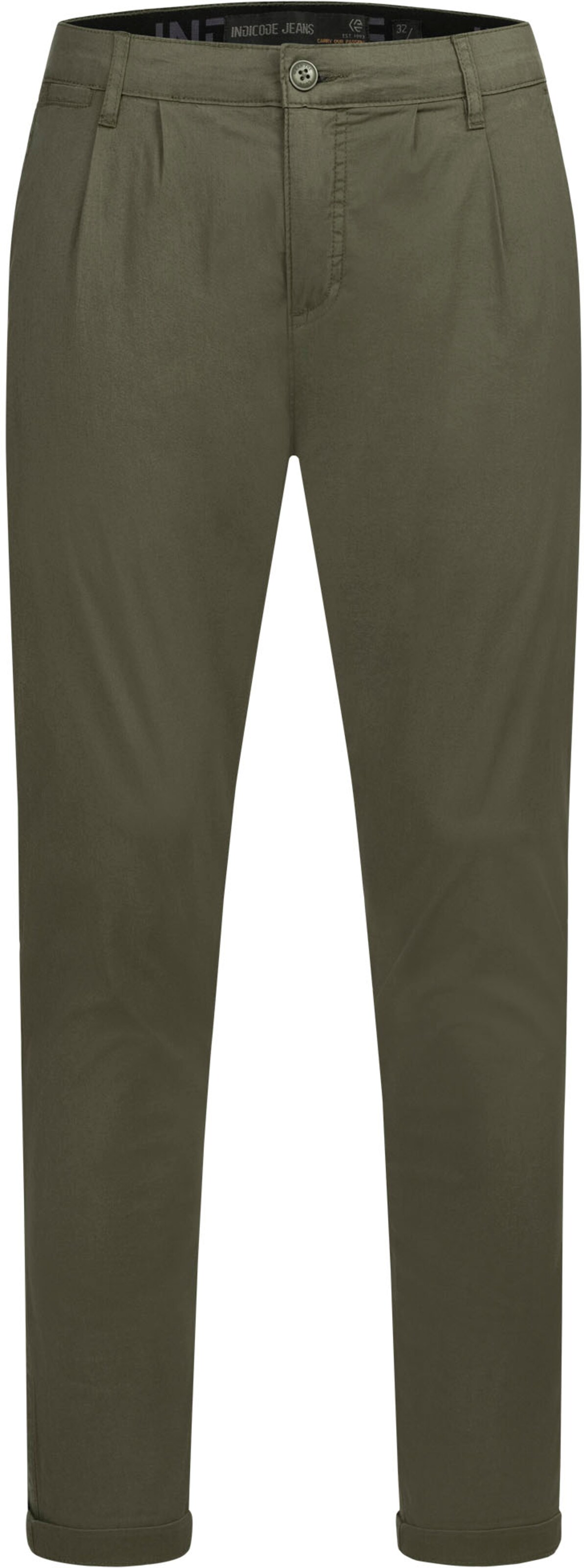 INDICODE JEANS Regular Pants in Green: front