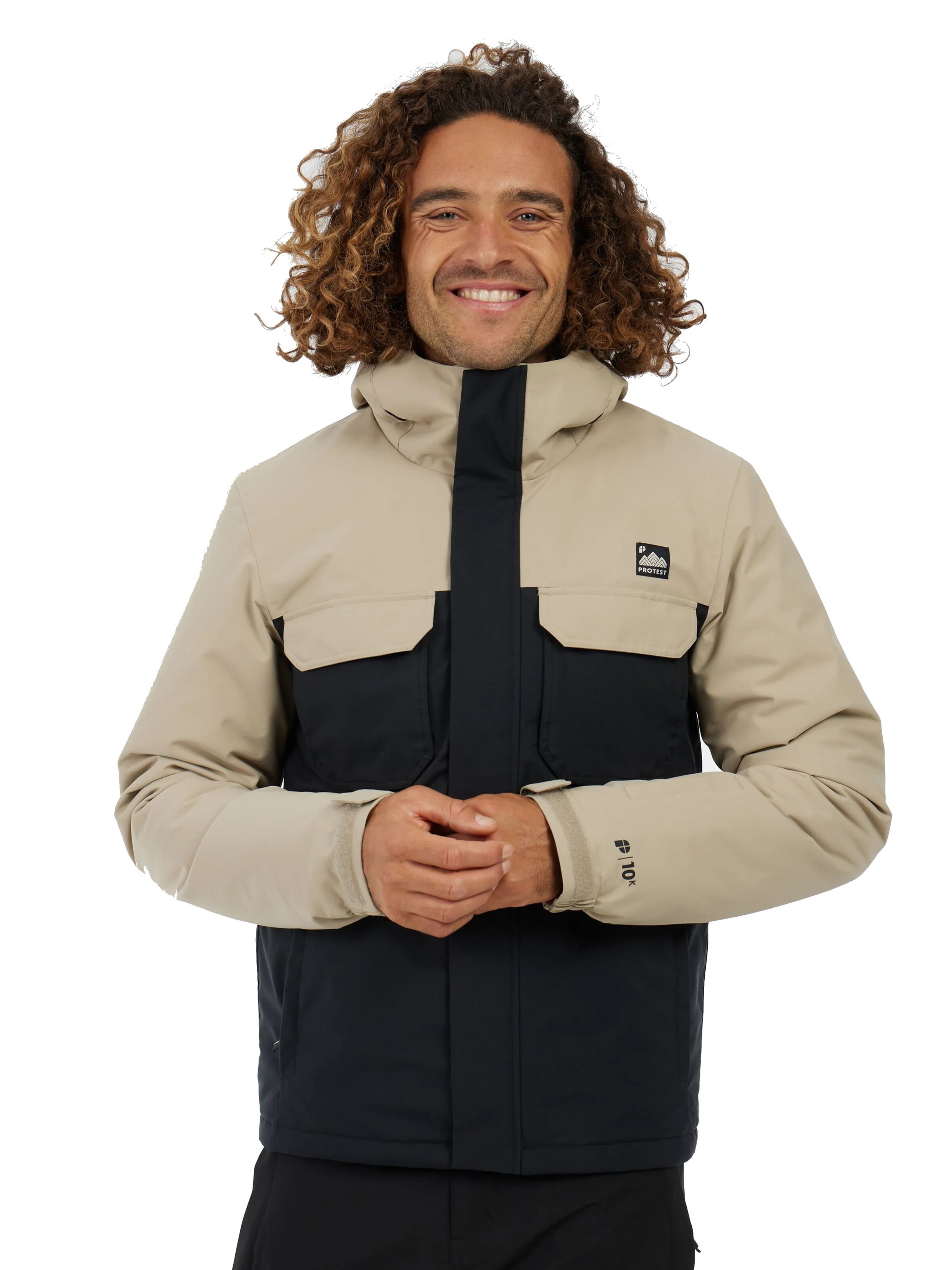PROTEST Winter Jacket in Beige: front