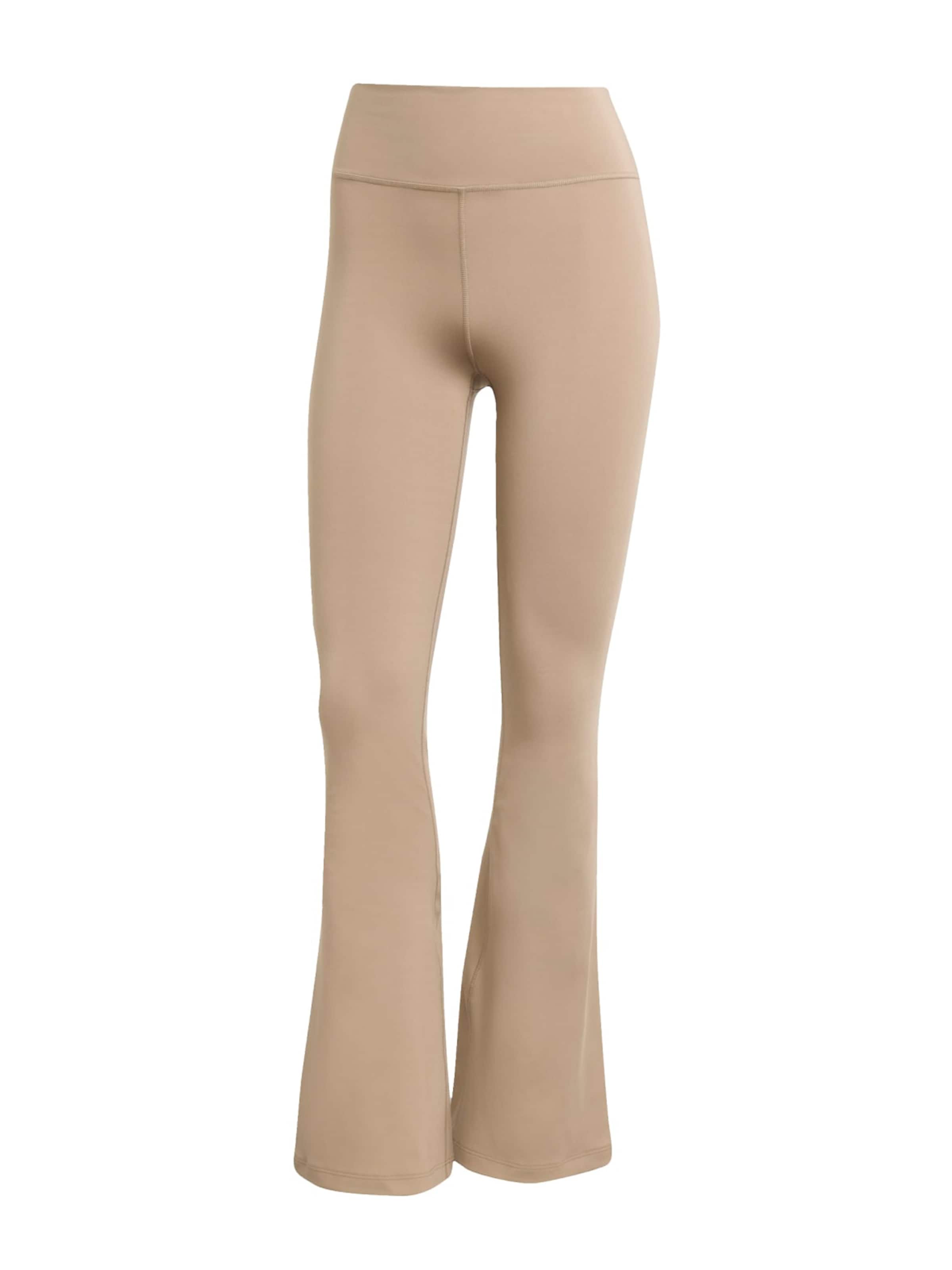 ADIDAS PERFORMANCE - Acampanado Pantalón deportivo 'All Me Ess' en beige: frente