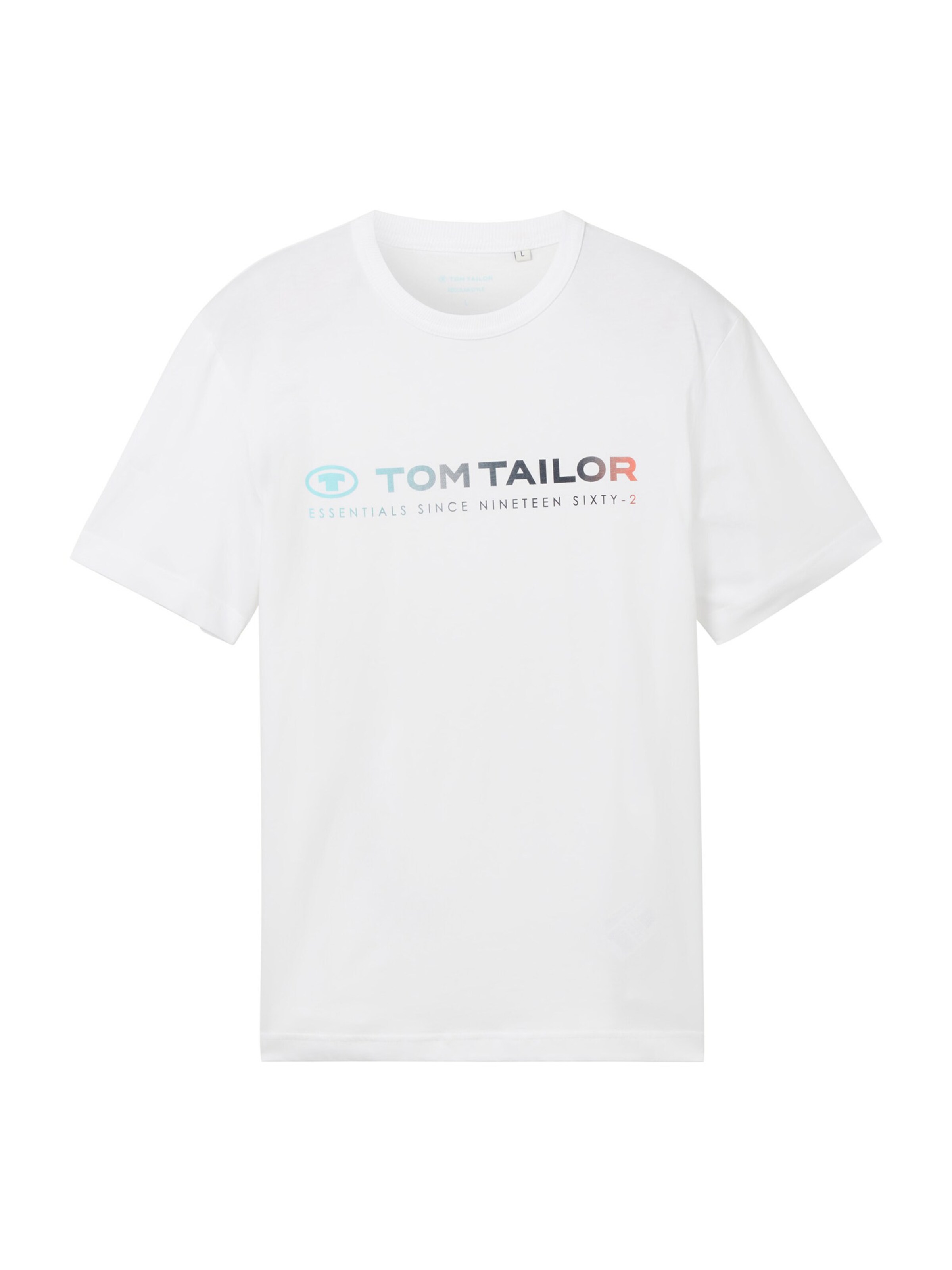 T-Shirt TOM TAILOR en blanc : devant