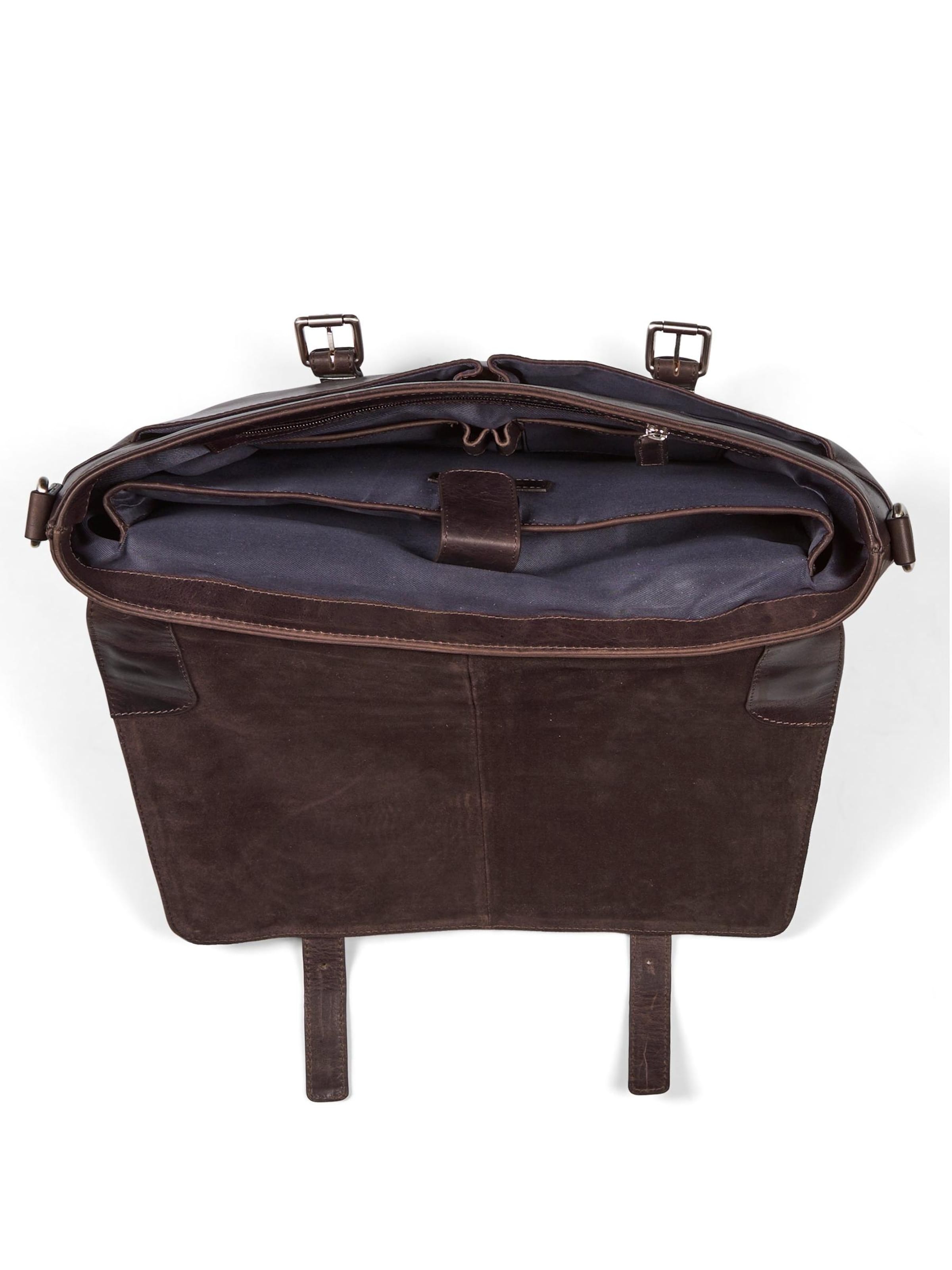 Howard London - Maletín 'Leather Briefcase Bag James Dark Brown' en marrón