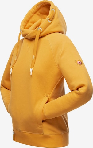 NAVAHOO - Sweatshirt 'Liebesmäuschen' em amarelo