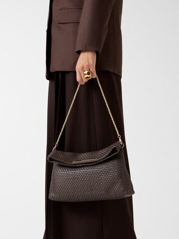 MARCIANO LOS ANGELES Clutch in Brown: front