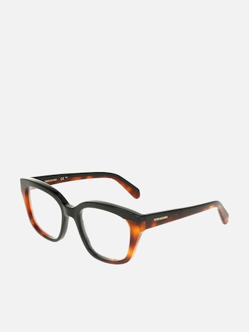 FERRAGAMO Sunglasses 'Ferragamo SF3023 Transparent red/dark red 51/18/140 WOMAN Eyewear Frame' in Black: front