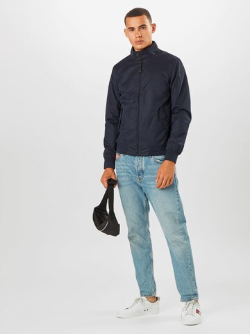 Superdry Tapered Jacke 'Iconic Harrington' in Blau