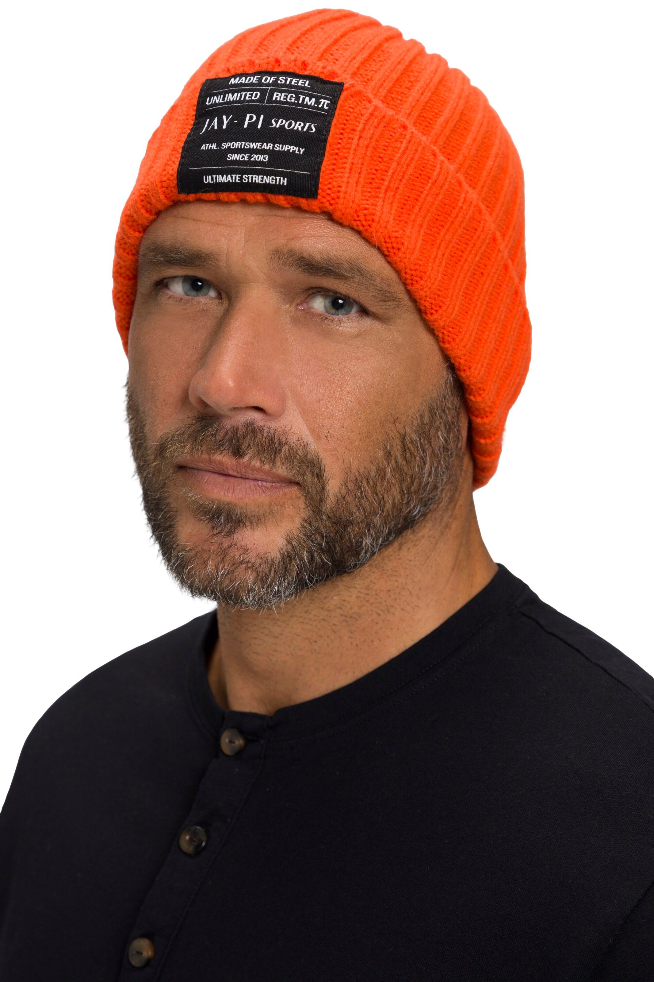JAY-PI Beanie in Orange: front