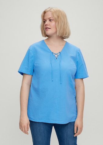 TRIANGLE Blouse in Blauw: voorkant