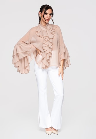 Ombre Blouse 'OW-SH-E0008' in Beige