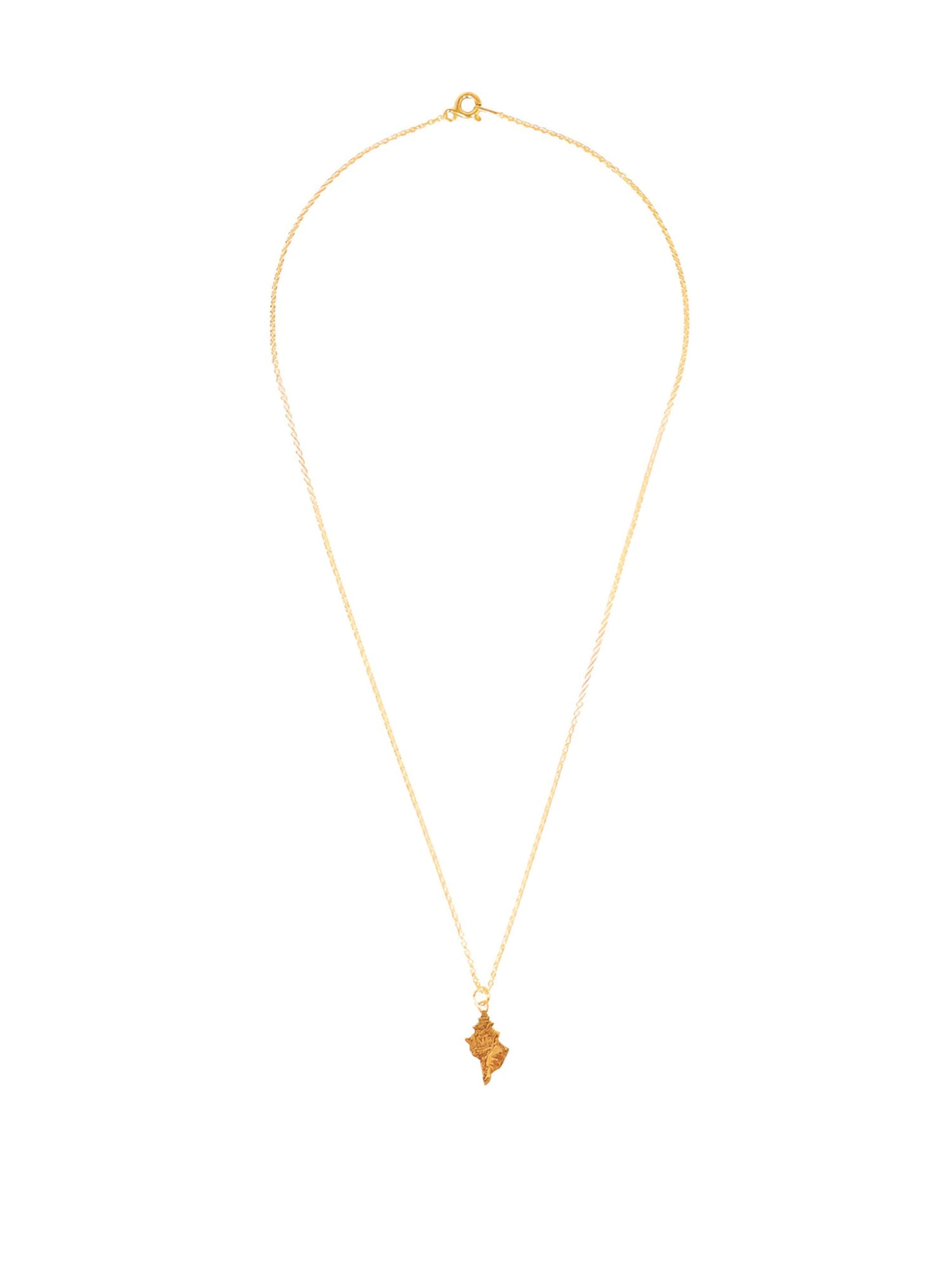 Fräulein Wunder - Colar 'Conch Muschel - Sterling Silber' em ouro: frente