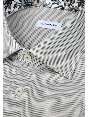 Coupe regular Chemise business 'Schwarze Rose' SEIDENSTICKER en gris