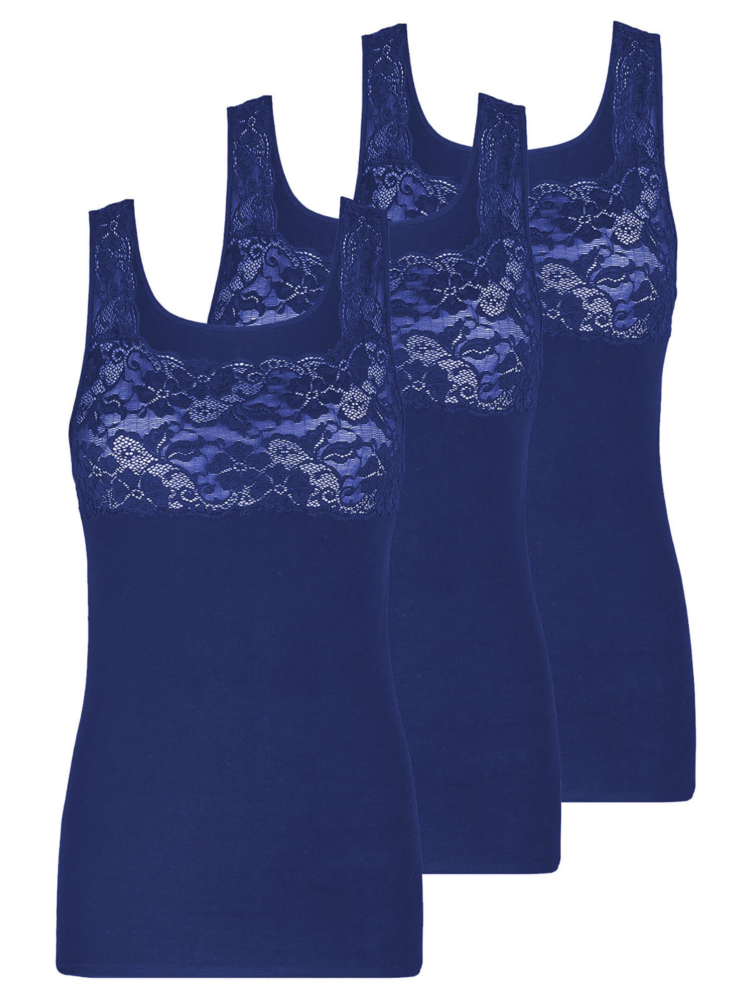 Nina von C. Undershirt 'Fine Cotton' in Blue: front