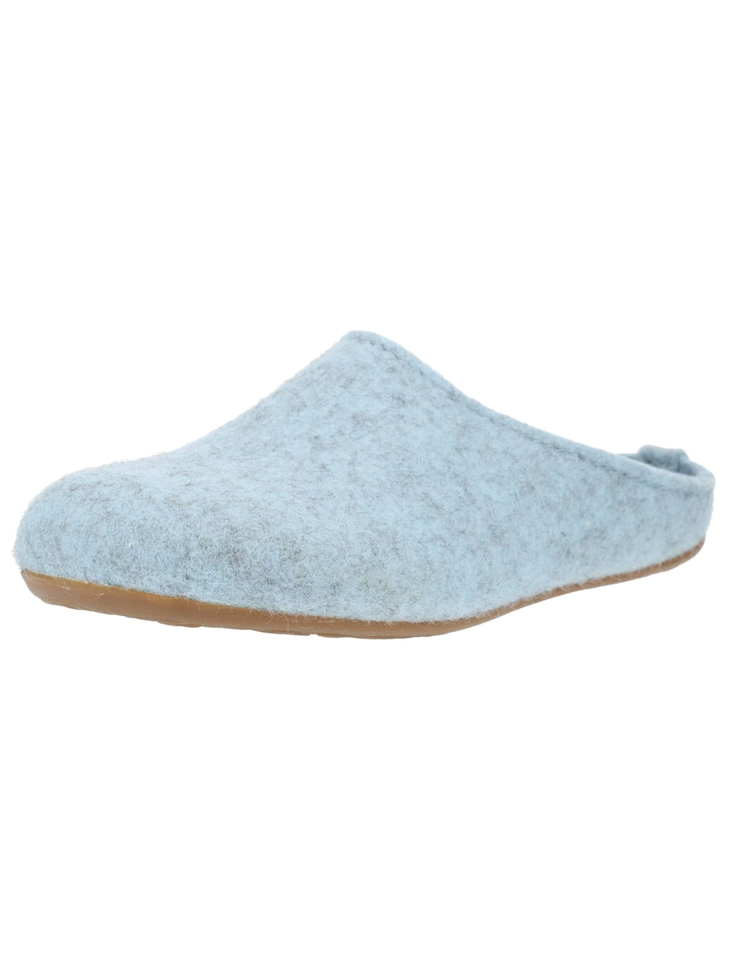 Pantoufle HAFLINGER en bleu : devant