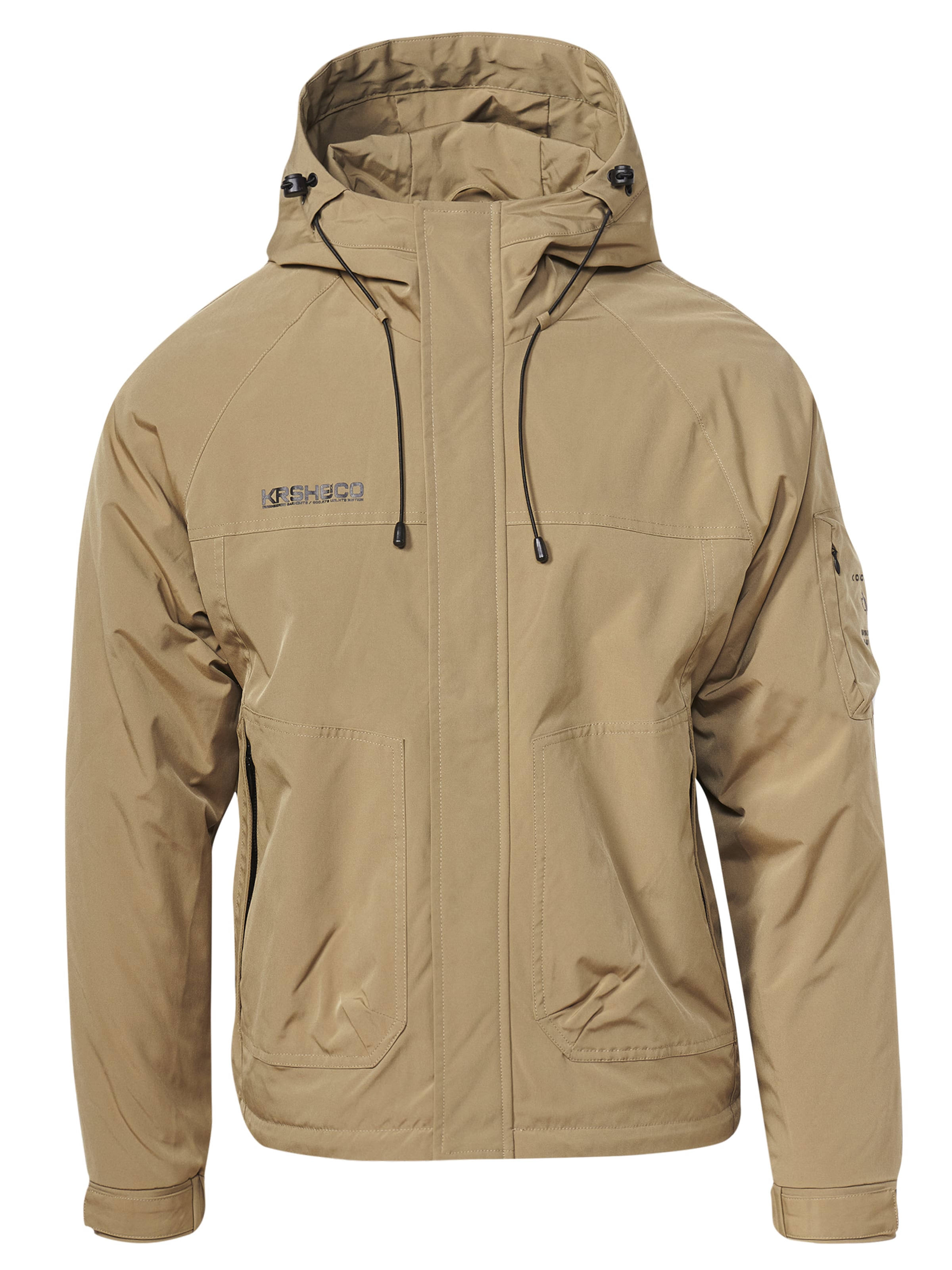 KOROSHI Between-season jacket in Green: front