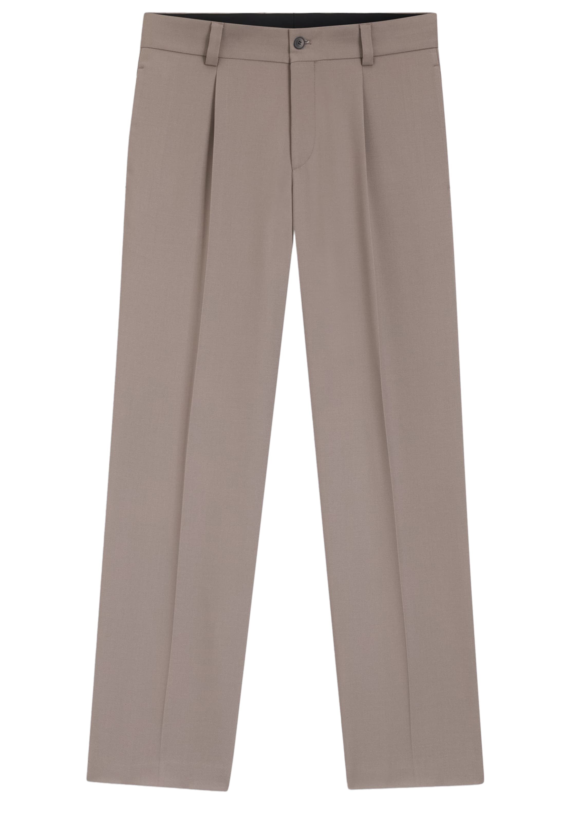 HUGO Slimfit Bandplooibroek 'Flips' in Beige: voorkant