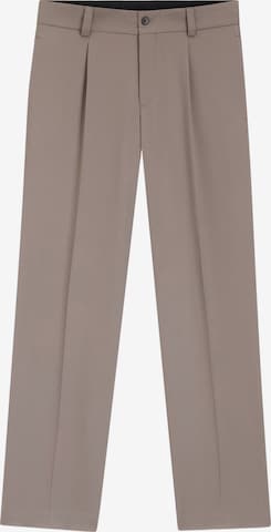 HUGO Slimfit Bundfaltenhose 'Flips' in Beige: Vorderseite