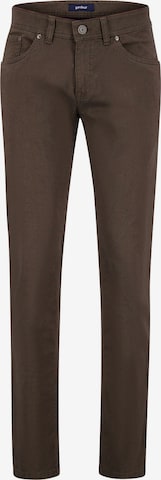 Gardeur Slimfit Broek in Bruin: voorkant