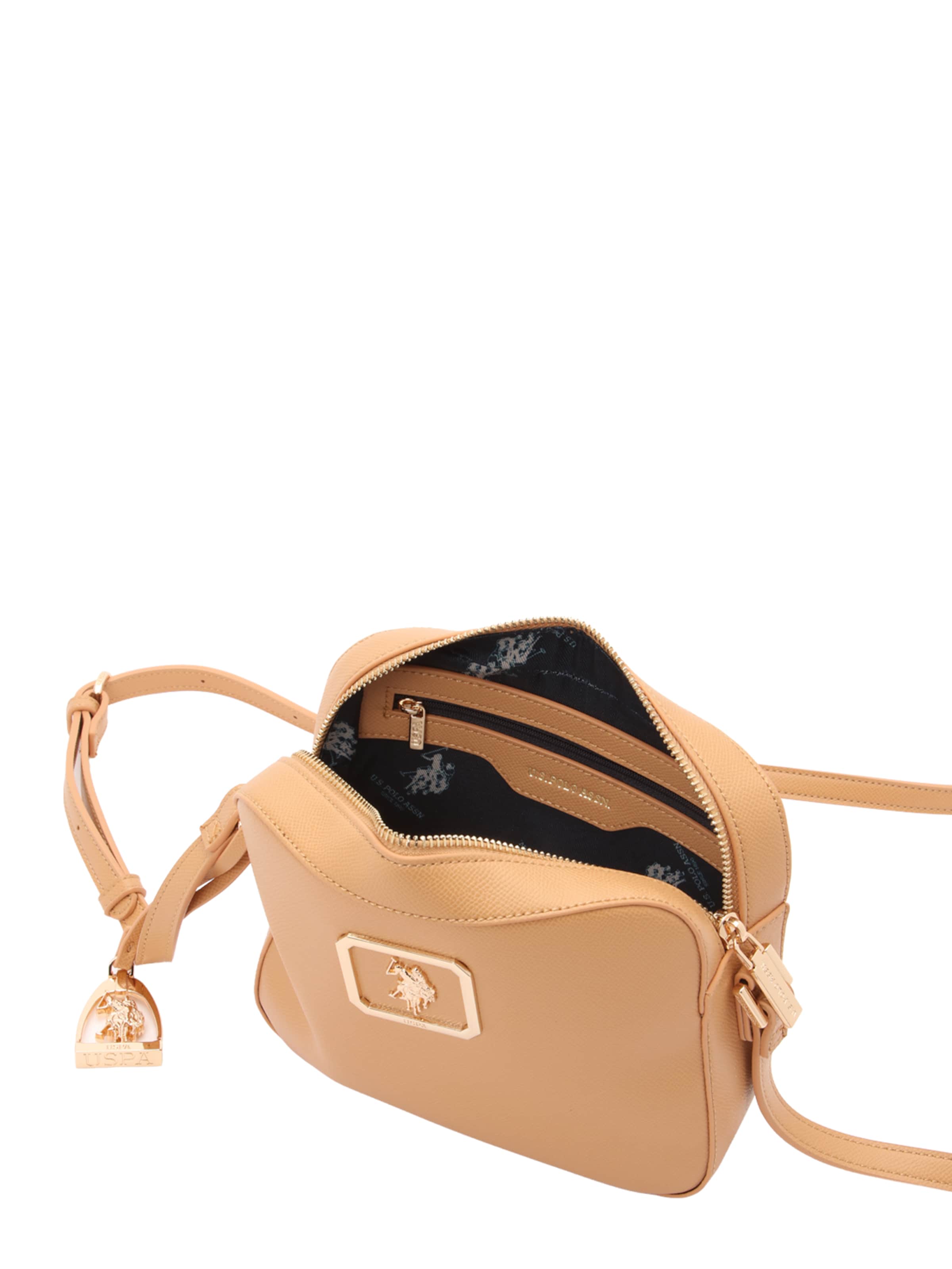U.S. POLO ASSN. Skuldertaske i beige: top