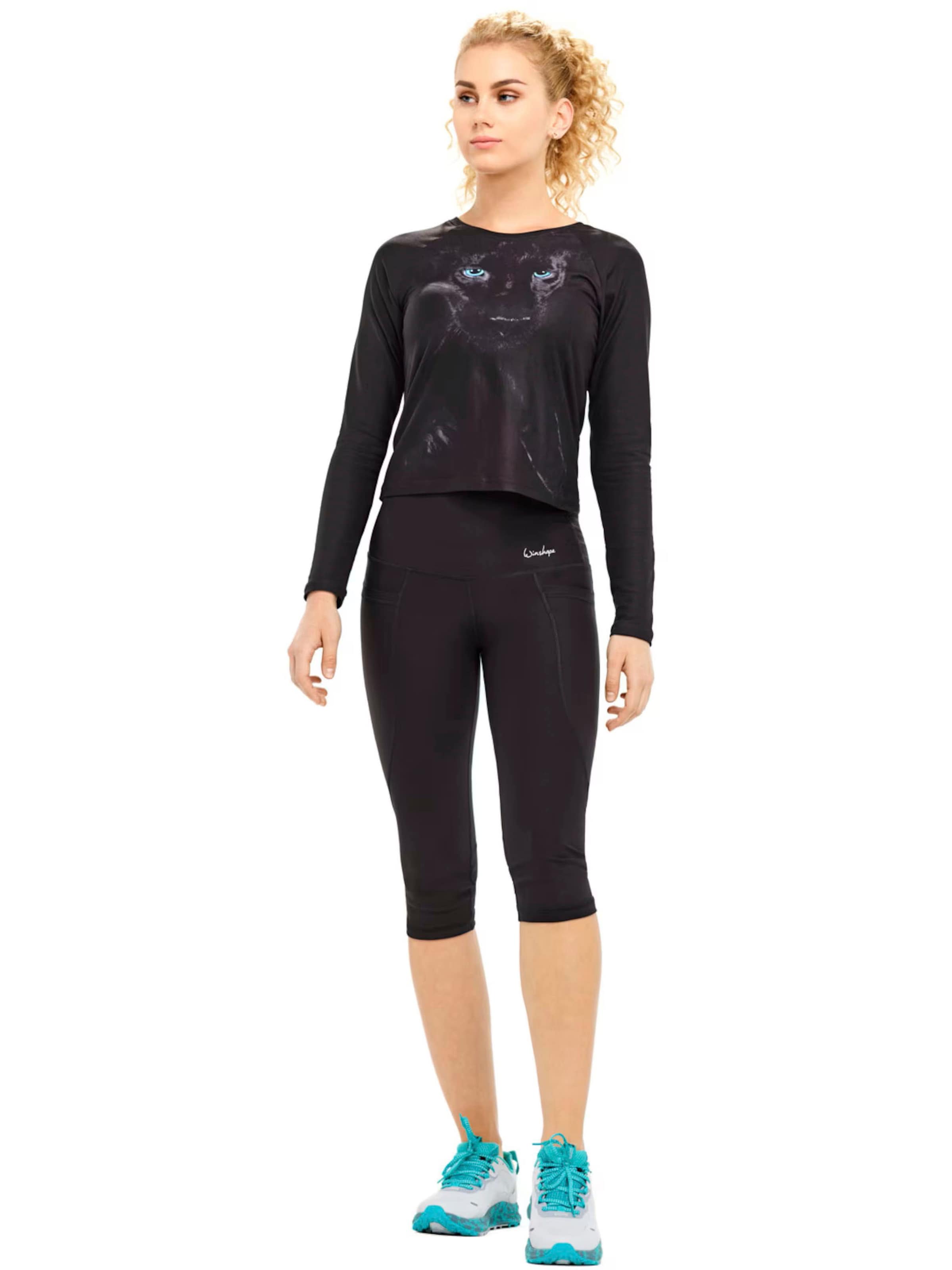 Winshape Скинни Спортивные штаны 'HWL215C' в Черный