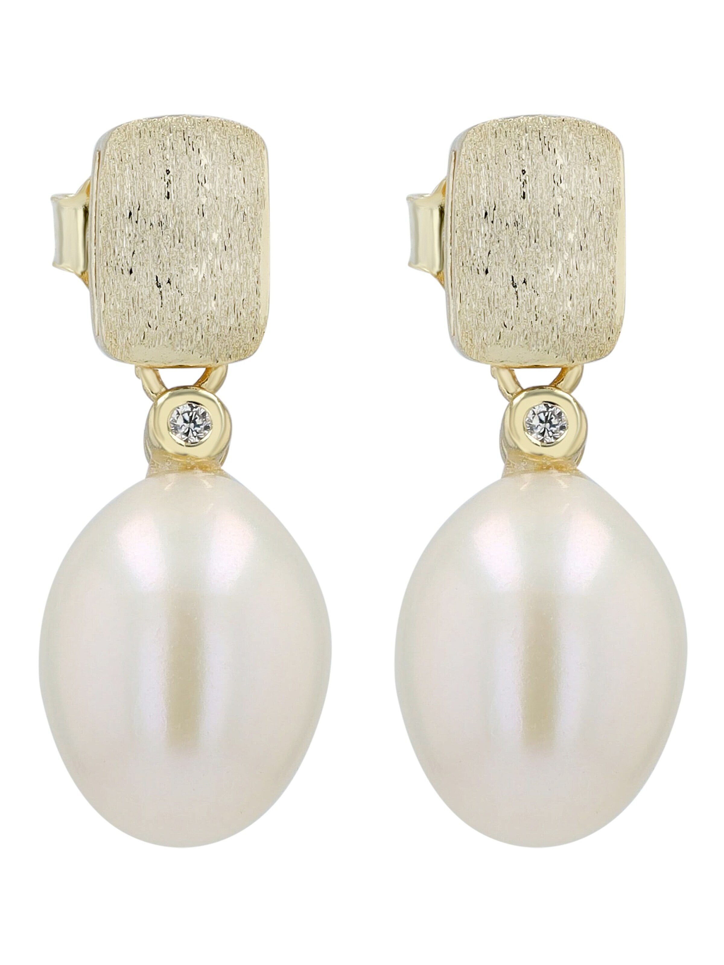 Akzent Earrings '"Mella" aus 925 Sterlingsilber, rhodiniert, langlebig' in Gold: front
